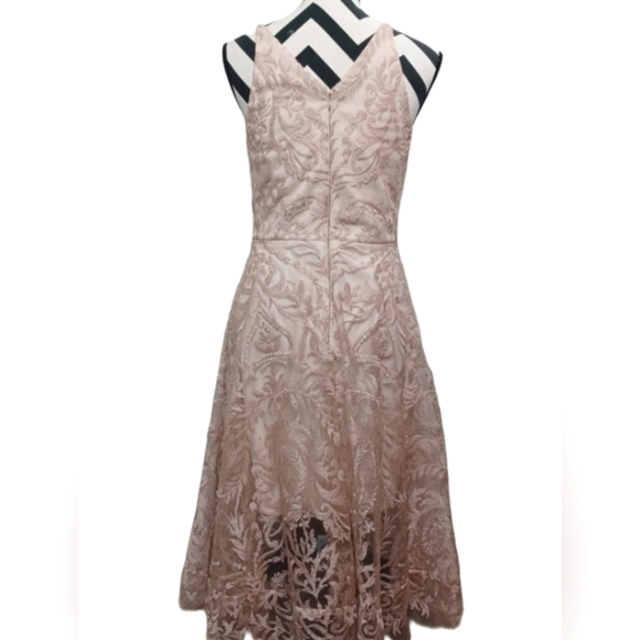 XSCAPE Fairy Lace Floral Embroidered Fit & Flare Dress - Picture 4 of 15